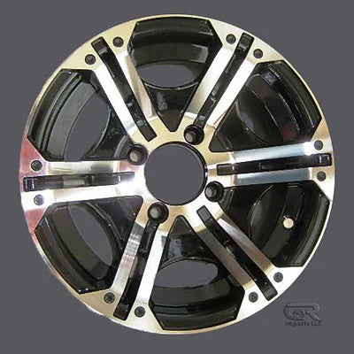 [4 x 100] Black & Machined Aluminum Wheel (1 set)